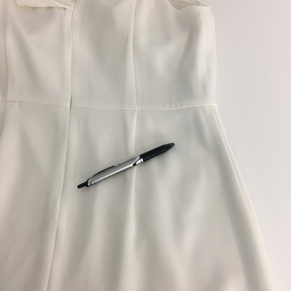 Laundry by Shelli Segal White One Shoulder  Dress 12 - Picture 10 of 12